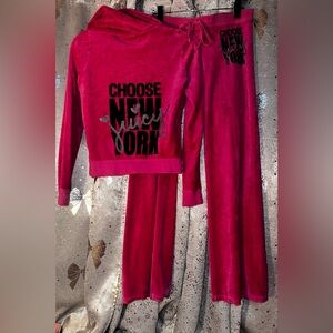 Juicy Couture vintage pink Choose Juicy New York tracksuit